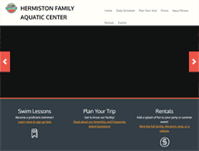 Tablet Screenshot of hermistonpool.com